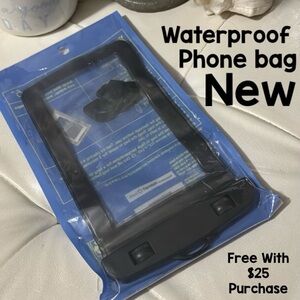 FREE-New in Packaging-Water Proof Case for Phone-Fits Up to 6 inch Screens